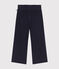 Pantalon large en velours fin enfant fille bleu SMOKING