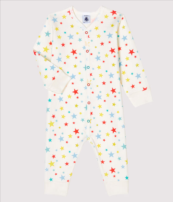 Dors bien sans pieds bébé en tubique blanc MARSHMALLOW/blanc MULTICO
