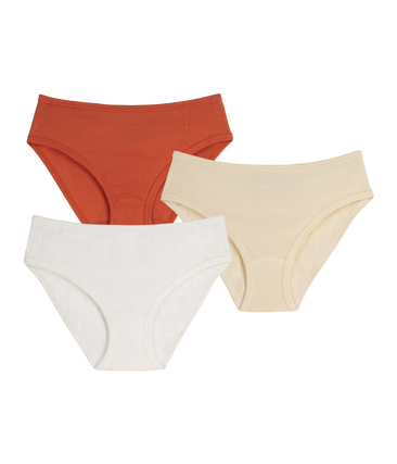 Lot de 3 culottes femme en coton fleuri