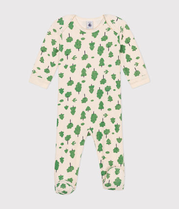 Pyjama en bouclette éponge grattée imprimée arbres bébé