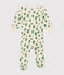 Pyjama en bouclette éponge grattée imprimée arbres bébé blanc AVALANCHE/ MULTICO