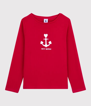 Tee-shirt manches longues en coton enfant fille