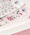 Lot de 5 bodies manches courtes en coton fleuri bébé variante 1