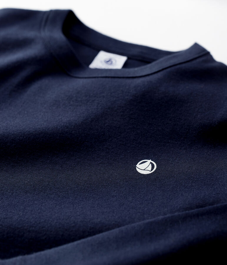 T-shirt en coton bio enfant fille / gar&ccedil;on bleu SMOKING