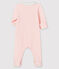 Dors-bien rose à col bébé fille en velours rose FLEUR