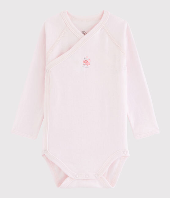 Body croisé manches longues bébé fille rose VIENNE