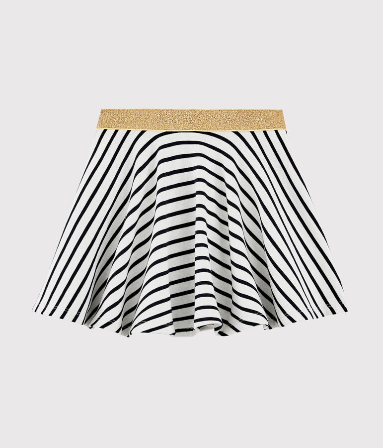 Jupe enfant fille blanc/bleu