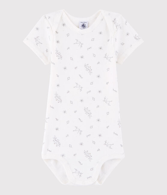 Body manches courtes bébé fille blanc MARSHMALLOW/blanc MULTICO