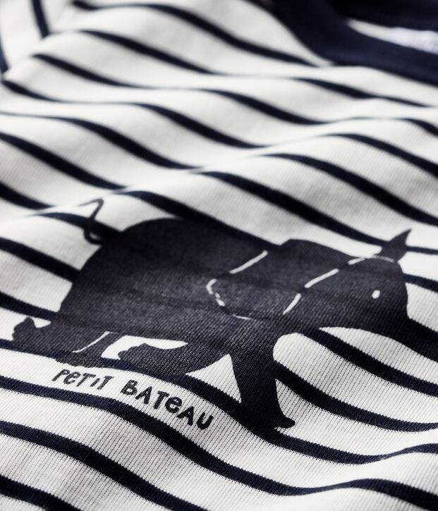 Combicourt b&eacute;b&eacute; gar&ccedil;on ray&eacute; bleu/blanc