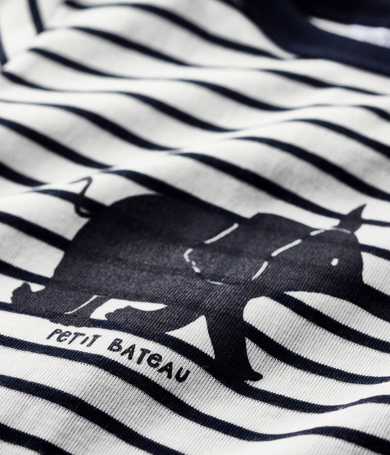 Combicourt b&eacute;b&eacute; gar&ccedil;on ray&eacute; bleu/blanc