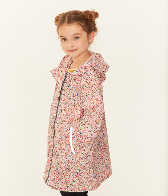 Coupe-vent enfant fille blanc MARSHMALLOW/blanc MULTICO
