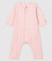 Bodyjama sans pieds petites étoiles bébé fille en coton biologique rose FLEUR/gris CONCRETE