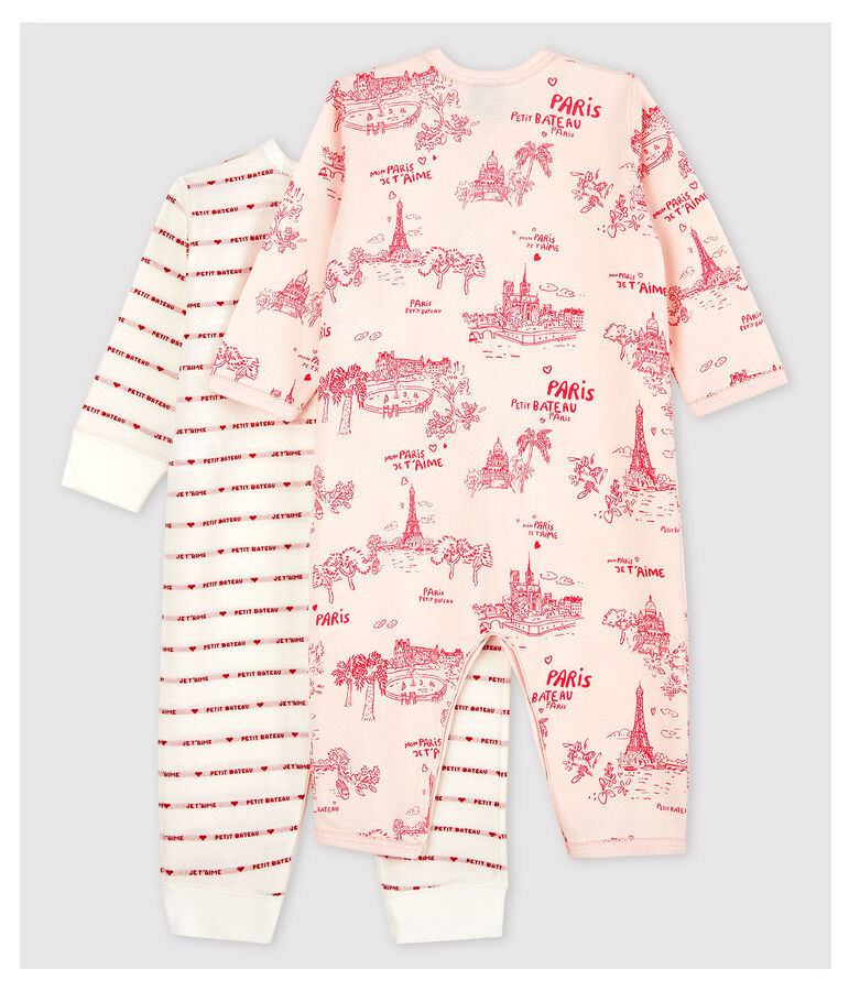 Lot de 2 dors-bien sans pieds b&eacute;b&eacute; fille en coton multicouleur