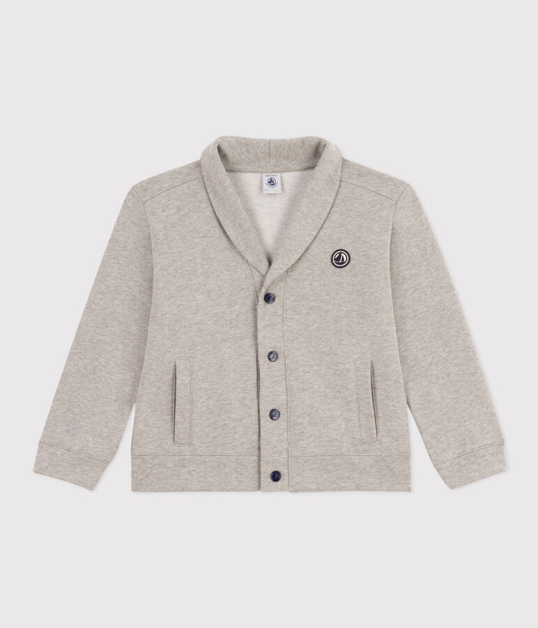 Cardigan en coton enfant gar&ccedil;on gris CHATON CHINE