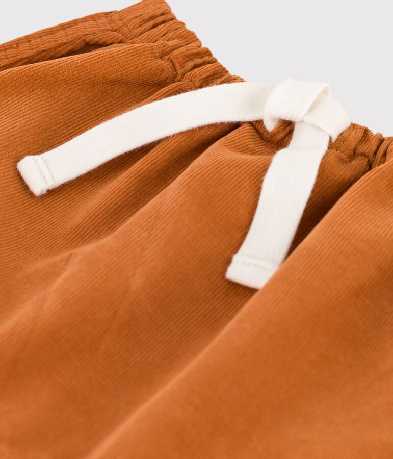 Pantalon b&eacute;b&eacute; en velours c&ocirc;tel&eacute; marron ECUREUIL