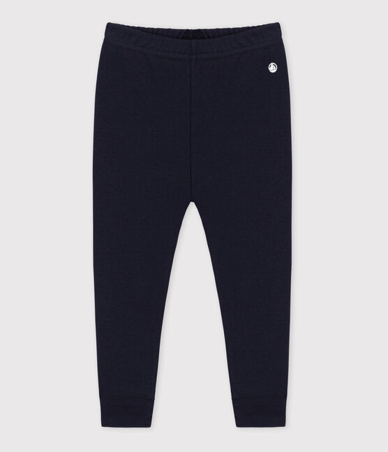 Legging bébé en coton uni bleu SMOKING