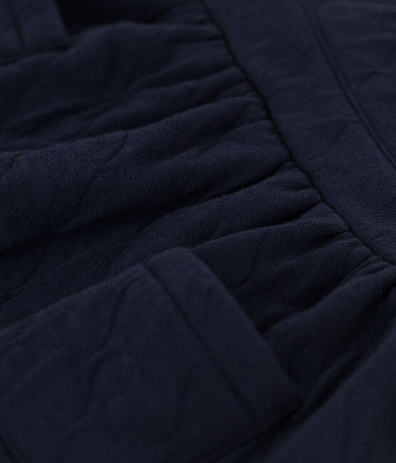 Robe sans manche bébé imprimée en tubique matelassé bleu SMOKING