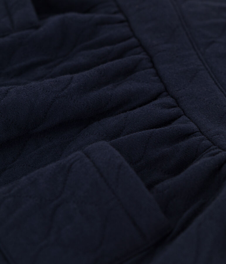 Robe sans manche b&eacute;b&eacute; imprim&eacute;e en tubique matelass&eacute; bleu SMOKING