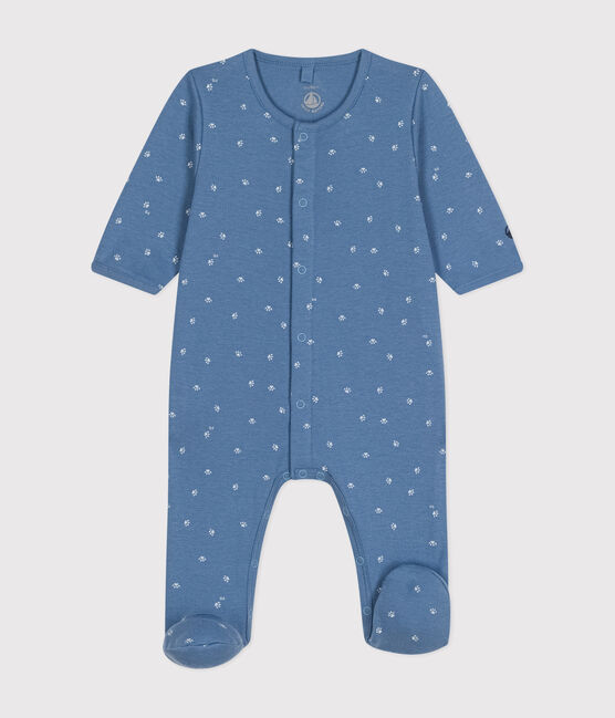 Pyjama bébé en coton bleu BEACH/ MARSHMALLOW