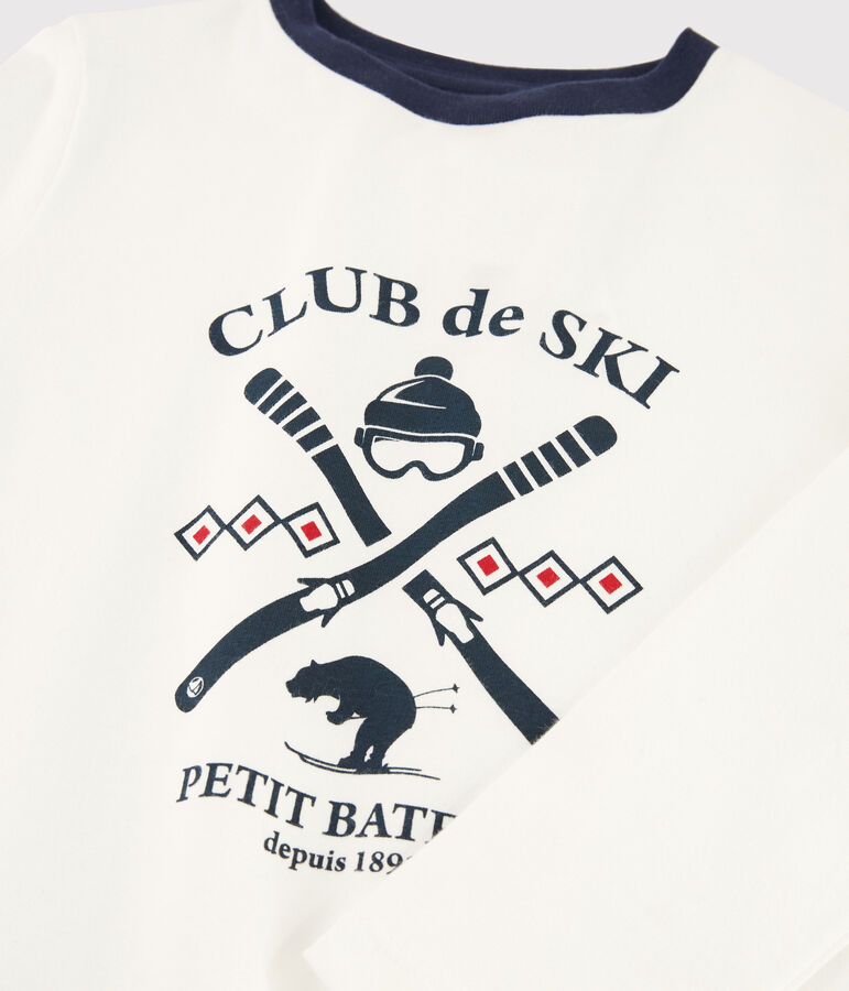 Tee-shirt s&eacute;rigraphi&eacute; enfant gar&ccedil;on blanc