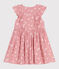 Robe sans manches enfant en coton fleurie rose CHARME/blanc MARSHMALLOW