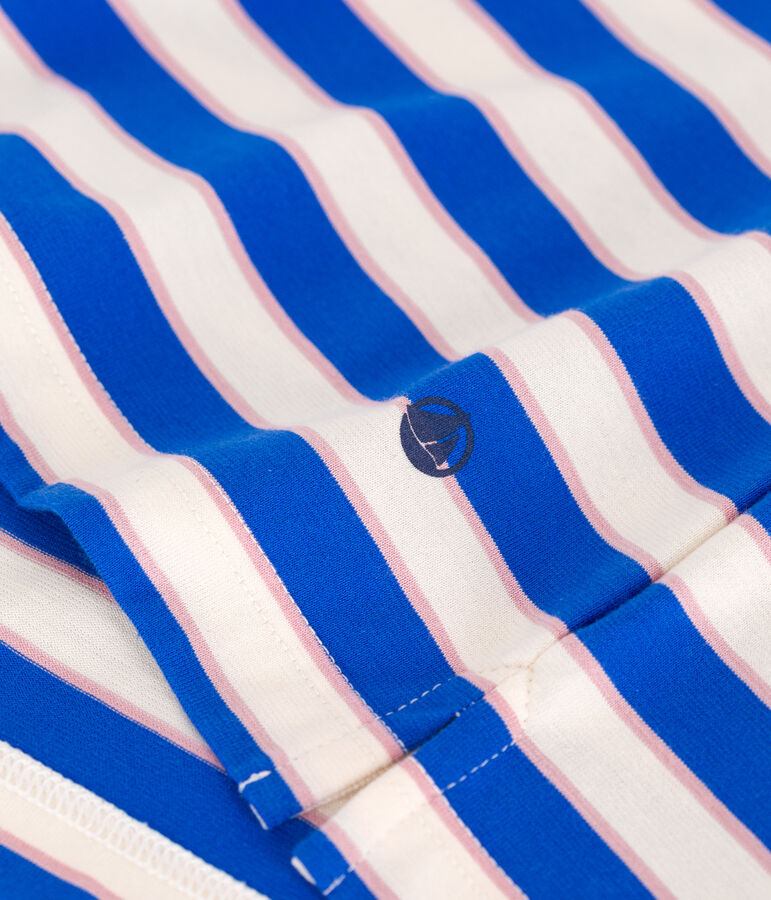 Tee-shirt Femme Le Boxy en coton ray&eacute; blanc AVALANCHE/ MULTICO