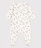Bodyjama fleur bébé en tubique blanc MARSHMALLOW/blanc MULTICO