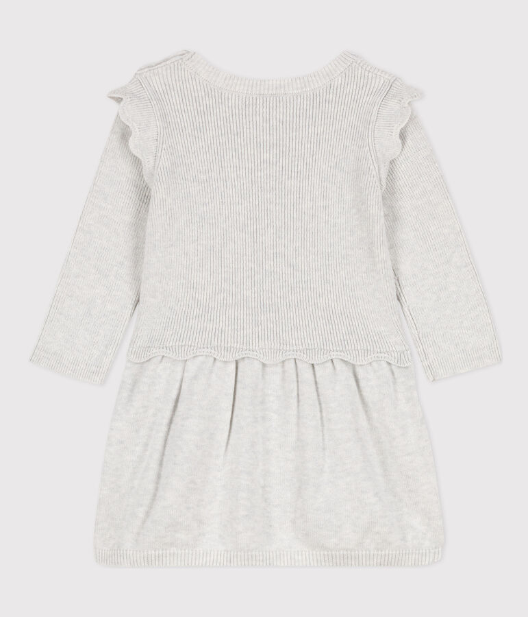 Robe en laine et coton b&eacute;b&eacute;. beige MONTELIMAR CHINE