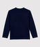 Tee-shirt manches longues en coton enfant garçon bleu SMOKING