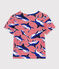 Tee shirt manches courtes blanc MARSHMALLOW/ MULTICO CN