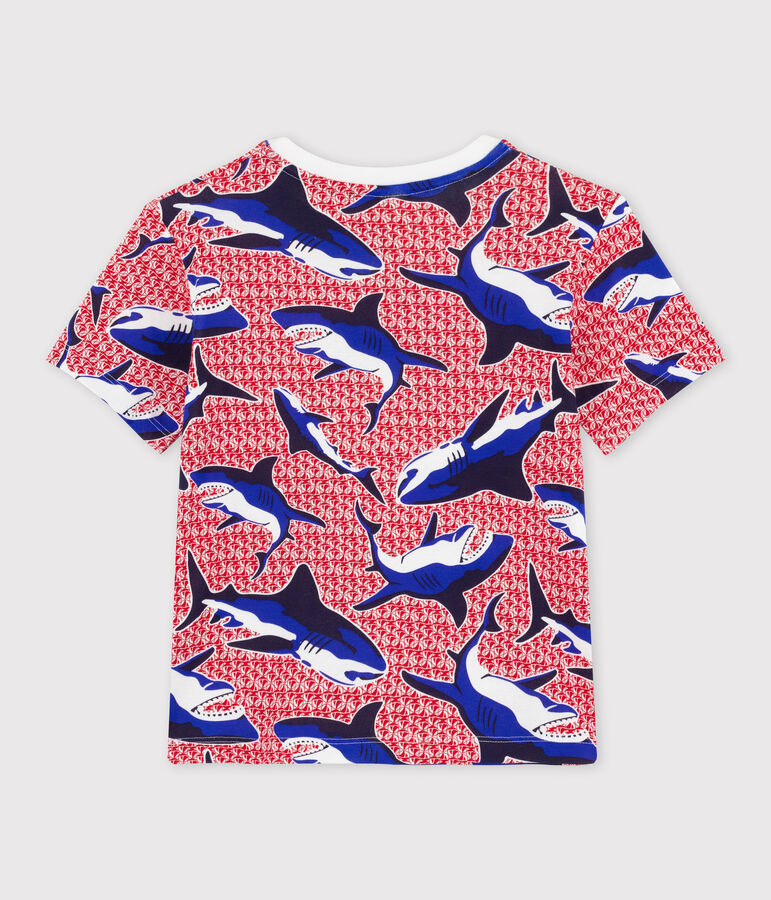 Tee shirt manches courtes blanc/multicouleur