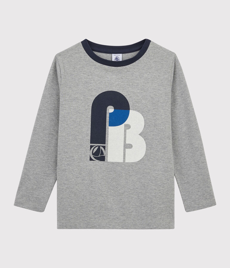 Tee-shirt s&eacute;rigraphi&eacute; enfant gar&ccedil;on gris SUBWAY CHINE