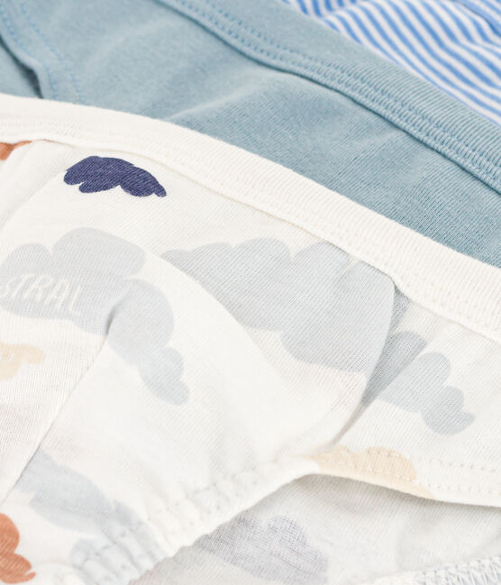 Lot de 3 slips nuages en coton petit garçon variante 1