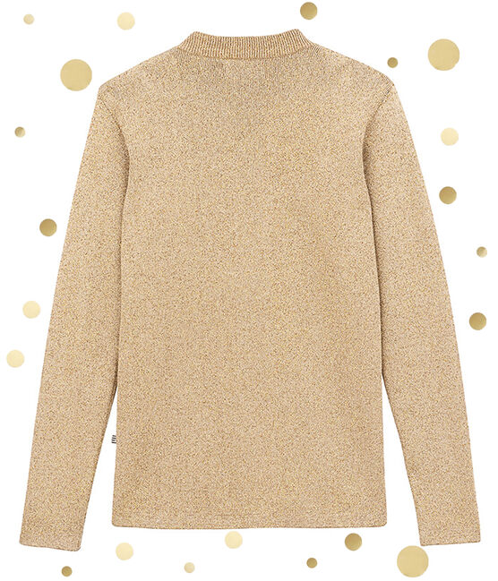 Pull marin iconique femme marron BRINDILLE/jaune DORE