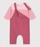 Ensemble cadeau b&eacute;b&eacute; en coton : tee-shirt et salopette multicouleur