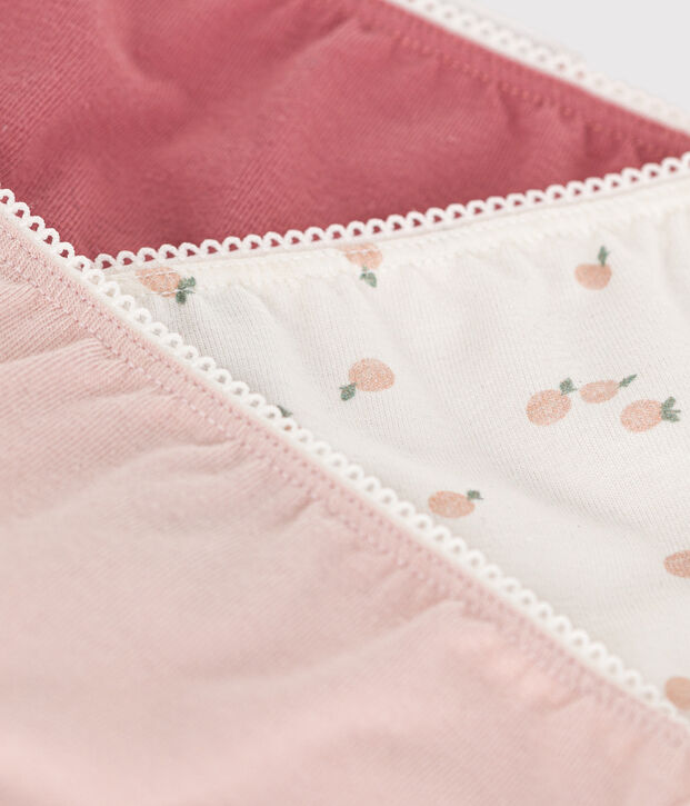 Lot de 3 culottes en coton et &eacute;lasthanne enfant multicouleur