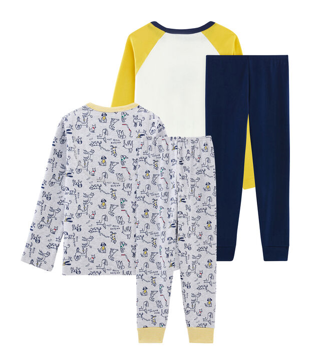 Duo de pyjamas petit gar&ccedil;on en c&ocirc;te multicouleur