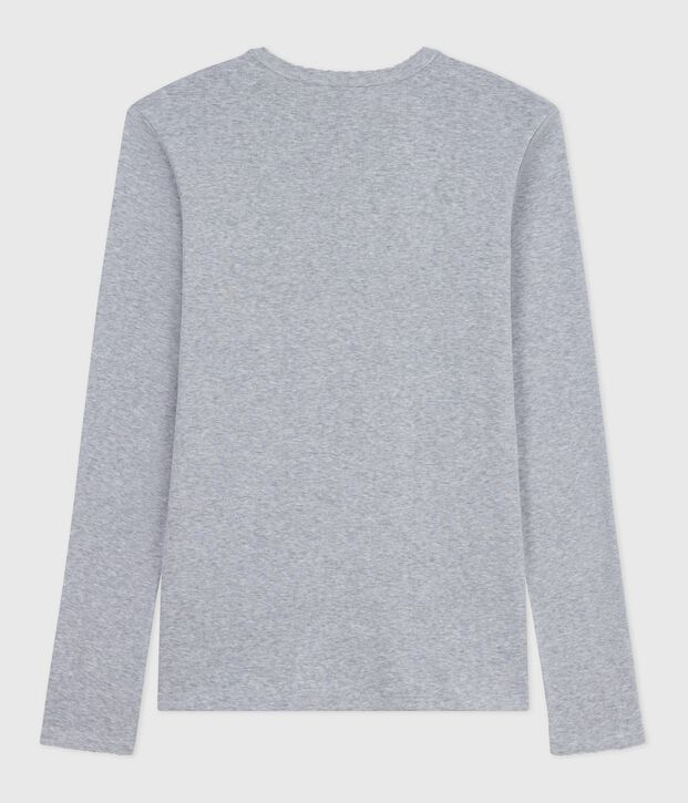 Tee-shirt femme l'iconique cocotte en coton manches longues gris