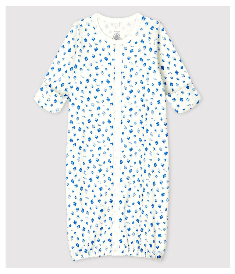 Combisac &agrave; &eacute;toiles b&eacute;b&eacute; en coton biologique blanc MARSHMALLOW/gris GRIS