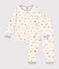 Pyjama en velours imprimé étoiles enfant blanc MARSHMALLOW/blanc MULTICO