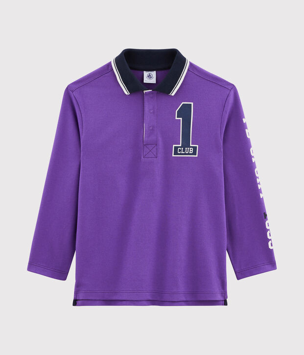 Polo enfant garcon violet