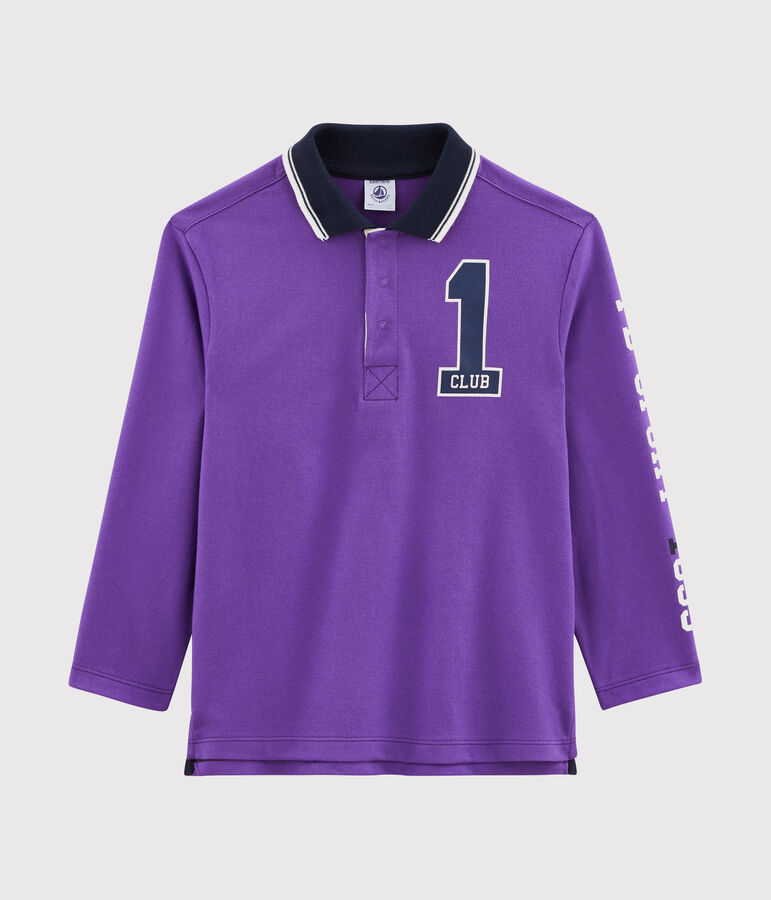 Polo enfant garcon violet