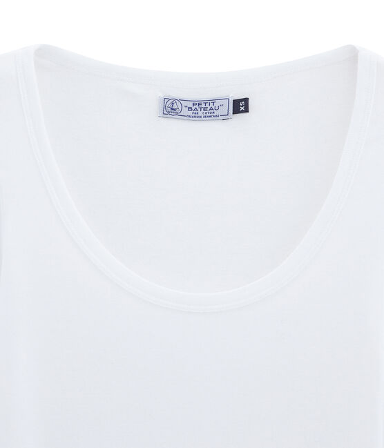 Tee-shirt manches 3/4 femme blanc ECUME