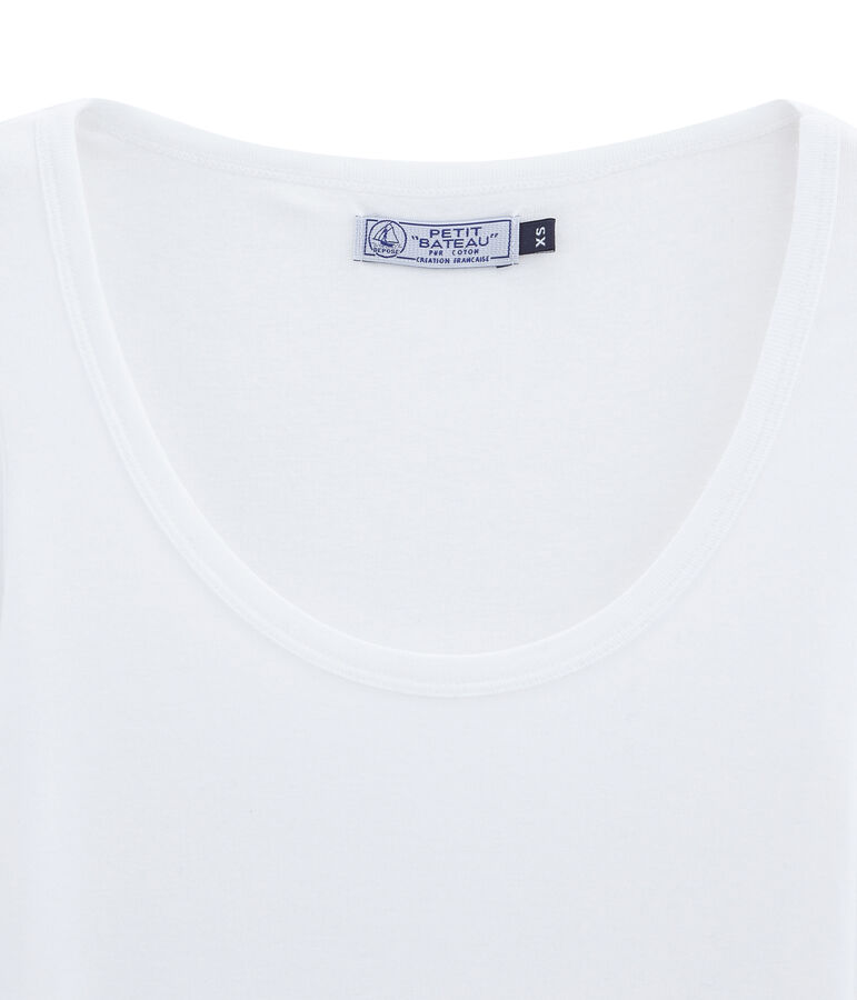 Tee-shirt manches 3/4 femme blanc