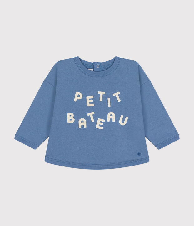 Sweatshirt en molleton b&eacute;b&eacute; bleu