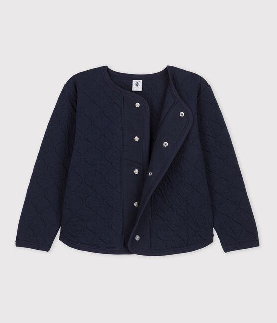 Cardigan en tubique enfant fille / garçon bleu SMOKING