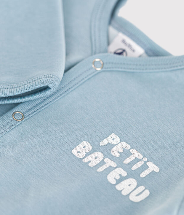 Dors bien en velours b&eacute;b&eacute; bleu