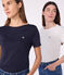 Tee-shirt Femme Iconique col amiral en coton  bleu SMOKING