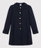 Manteau en tubique enfant fille bleu SMOKING