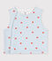 Gilet sans manche r&eacute;versible b&eacute;b&eacute; en coton imprim&eacute; c&oelig;urs blanc/multicouleur
